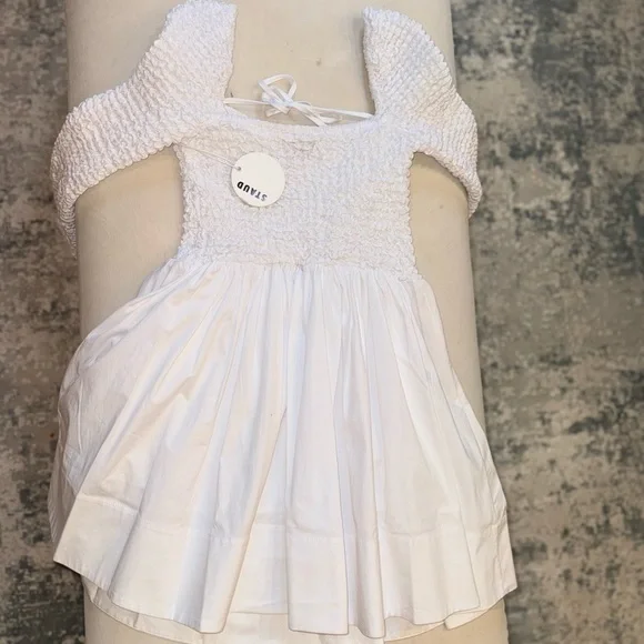 NWT STAUD Cotton Smocked Cassidy Dress - Picture 9 of 13